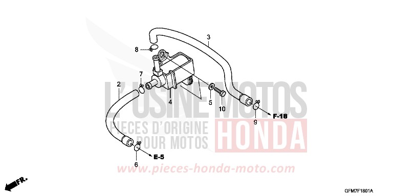 PURGE CONTROL SOLE. VALVE for NHX 110 CANDY LUCID RED (R264) from 2008
